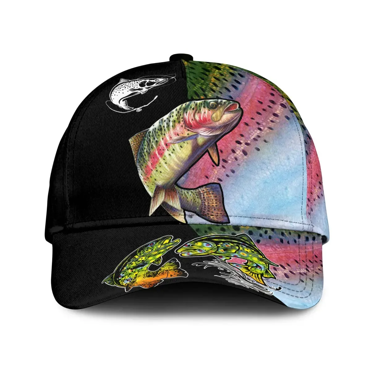 Outdoor Hunting Dogs - Mens Baseball Cap Deer Wolf Birds