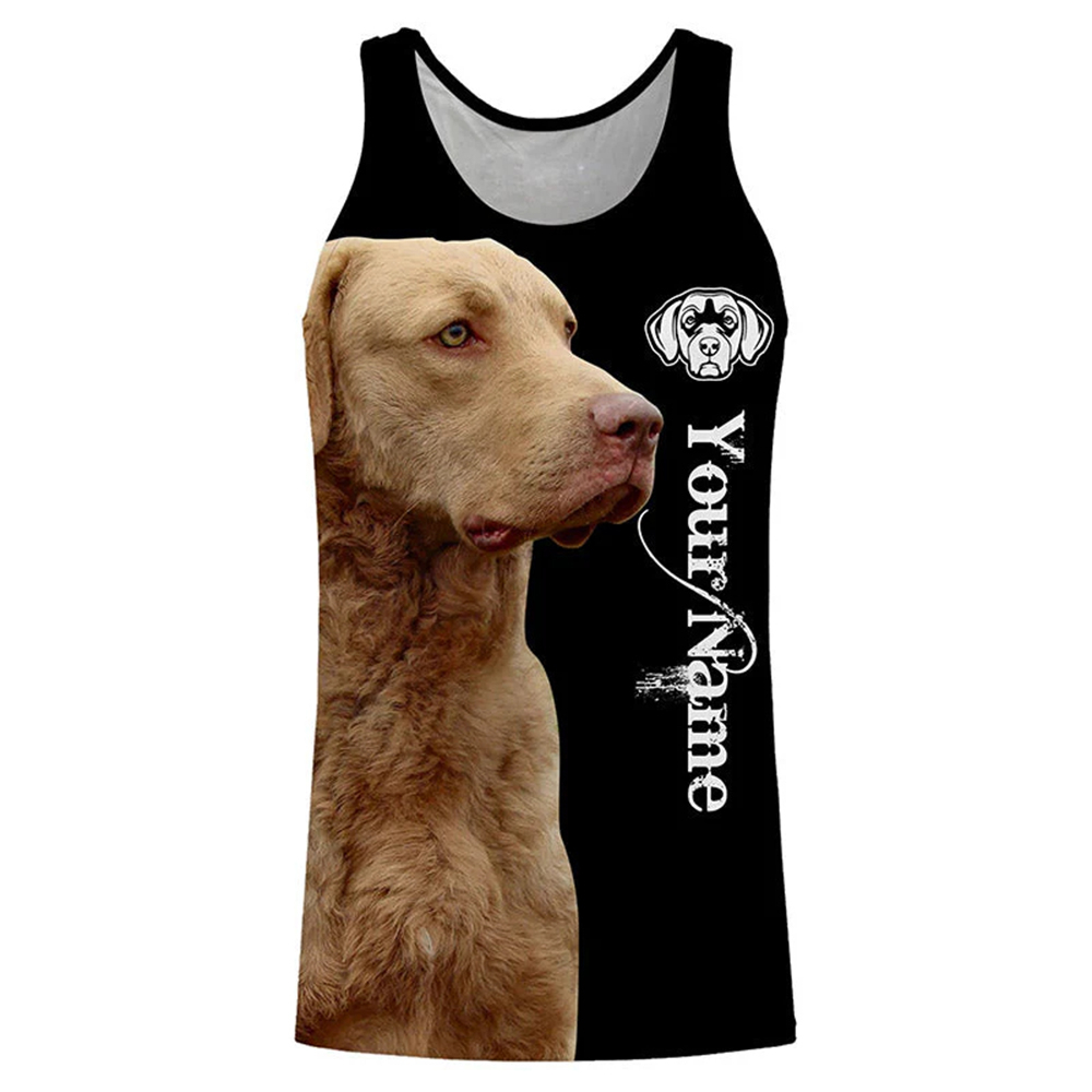 Outdoor Hunting Dogs - Personalized Dog Lover Tank Top 3D
