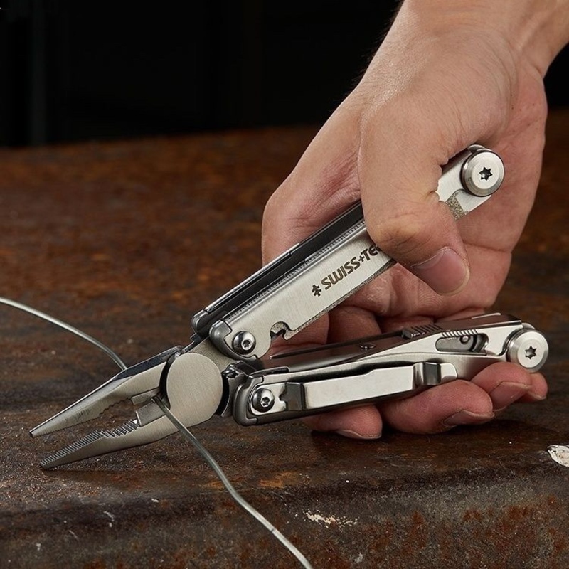 Hunting Camp Outdoor Supplies - SWISS TECH 18in1 Multitool Dolding Pliers