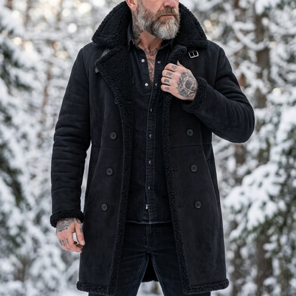 Outdoor Hunting Fleece - Men's Faux Suede Fur Lined Winter