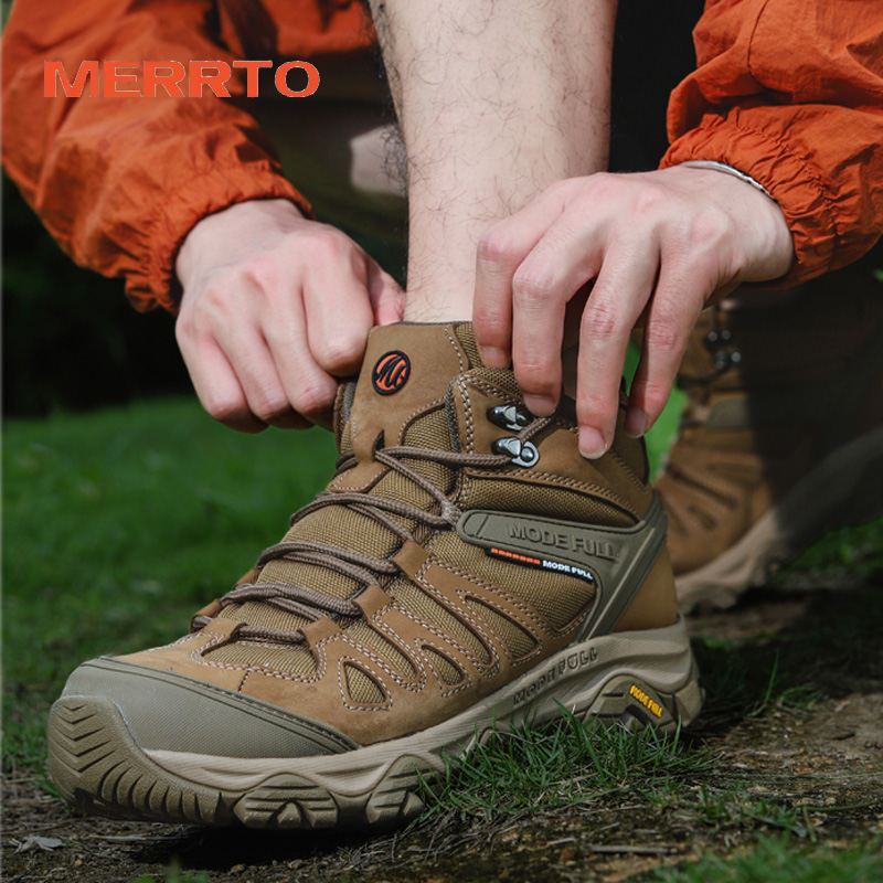 Outdoor Hunting Boots For Men - Cowhide Men's Hiking Boots mesh Women