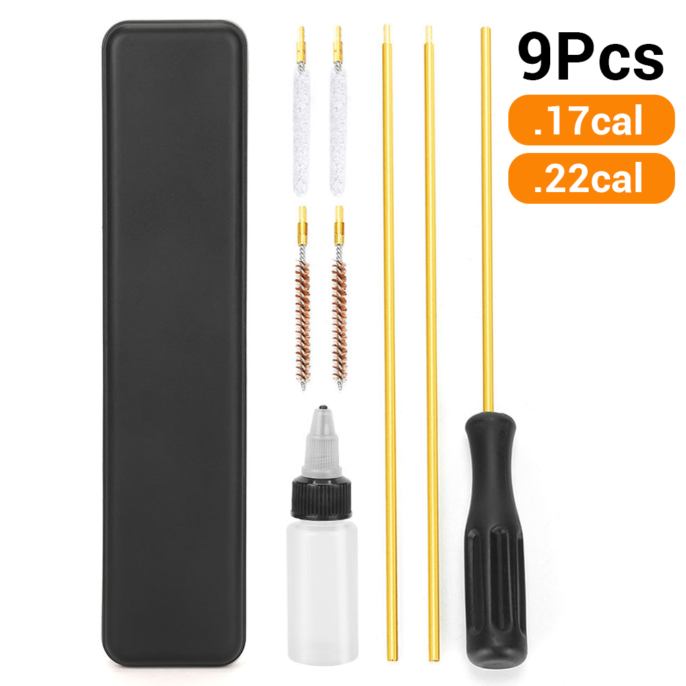 Gun Cleaning Rod - 9Pcs Universal Gun Cleaning Kit .17cal