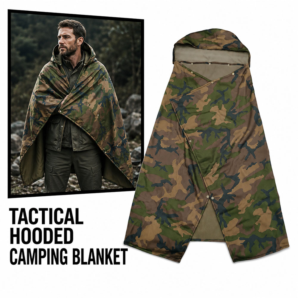 Tactical Camo Hooded Wearable  - огляд і ціна Outdoor Hunting Blanket
