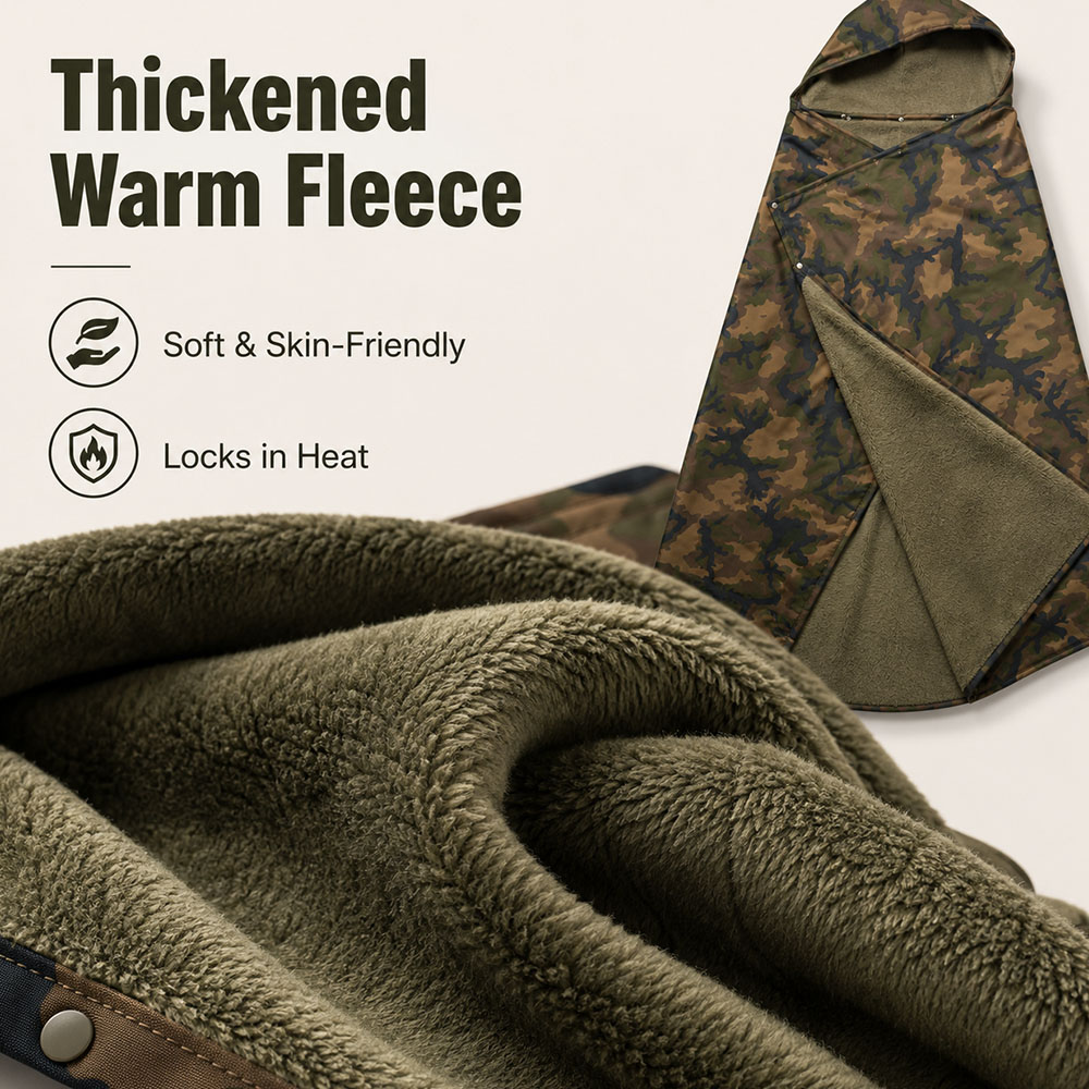 Tactical Camo Hooded Wearable  - огляд і ціна Outdoor Hunting Blanket
