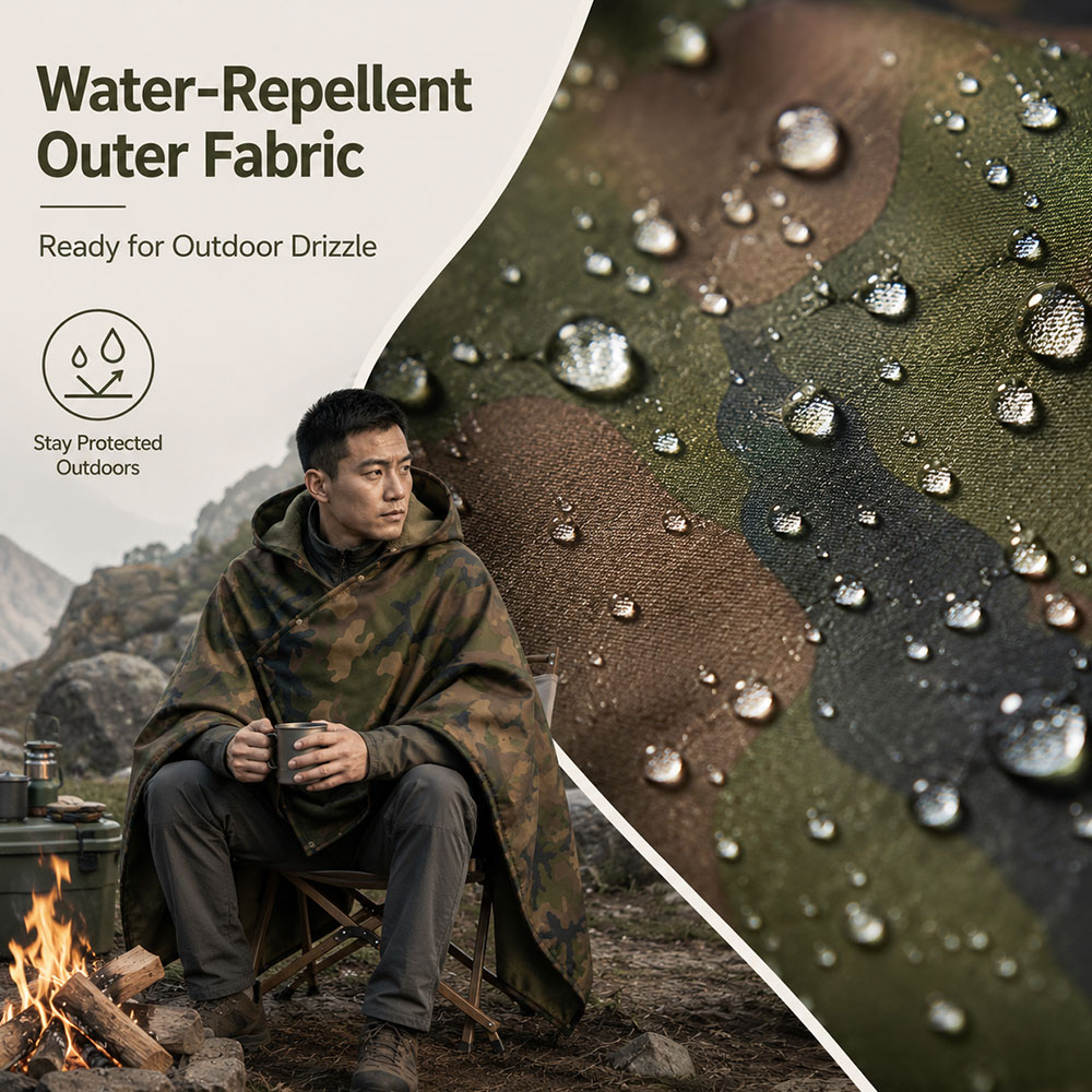 Tactical Camo Hooded Wearable  - огляд і ціна Outdoor Hunting Blanket