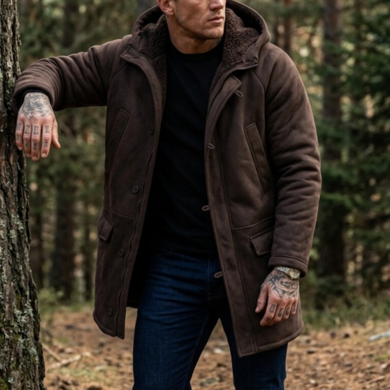 New Men's Faux Fur Lined Hoode - огляд і ціна Outdoor Hunting Fleece