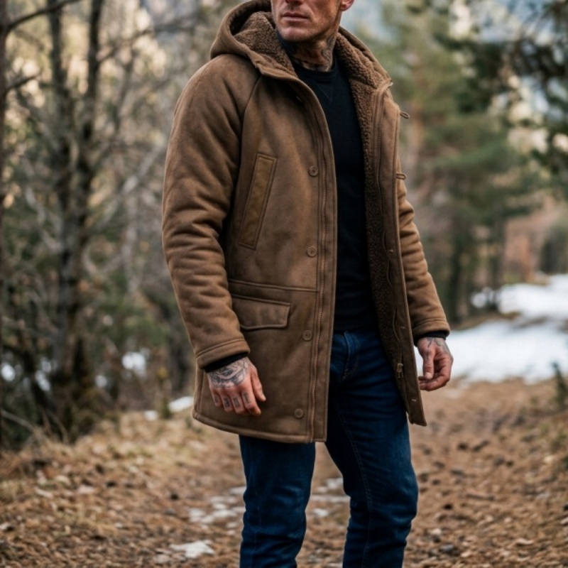 New Men's Faux Fur Lined Hoode - огляд і ціна Outdoor Hunting Fleece