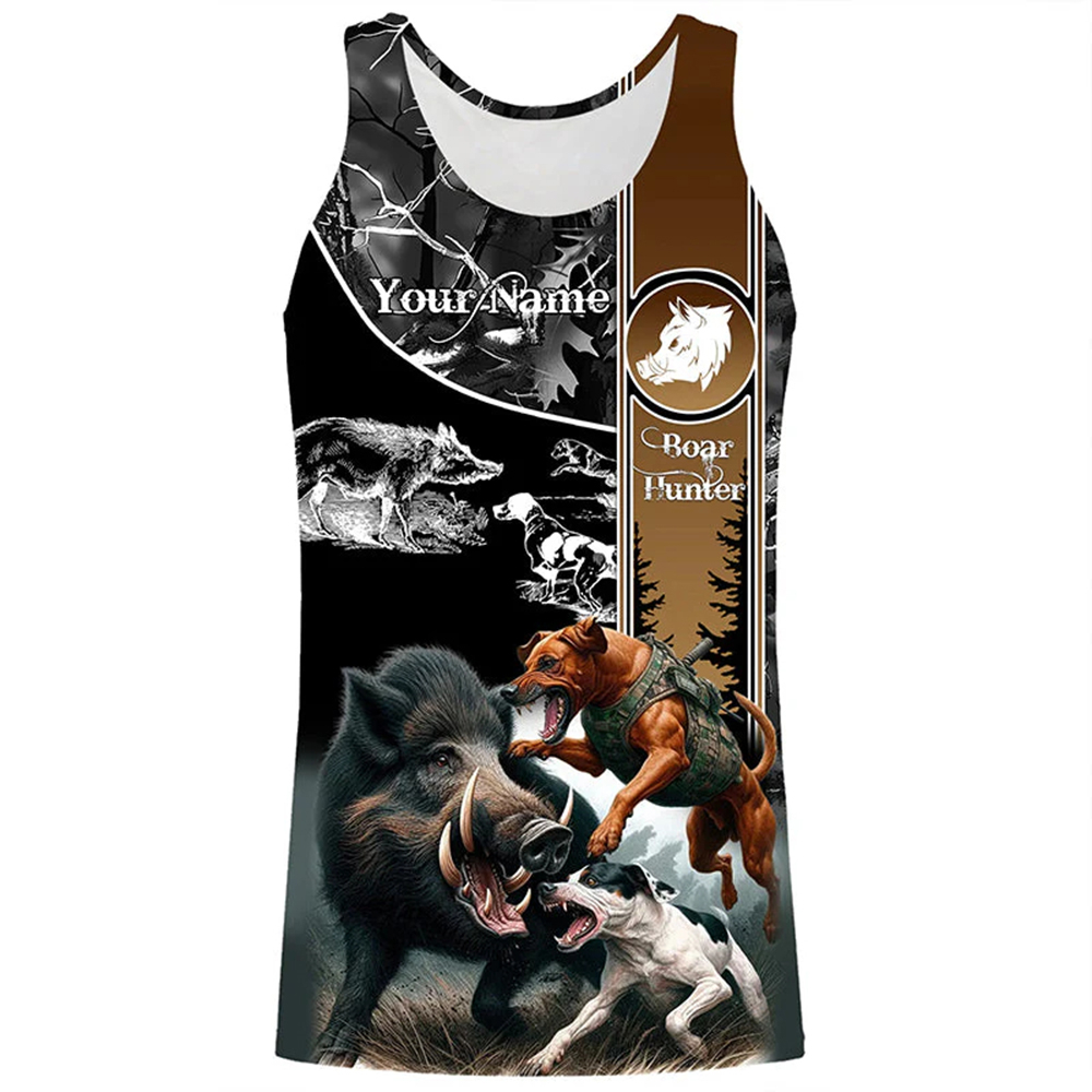 Custom Name Boar Hunter Tank T - огляд і ціна Outdoor Hunting Dogs