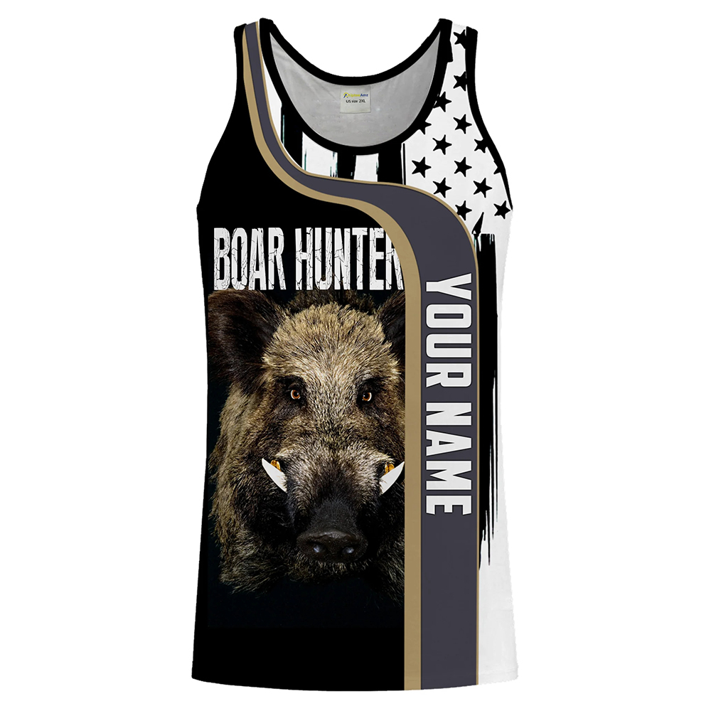 Custom Name Boar Hunter Tank T - огляд і ціна Outdoor Hunting Dogs