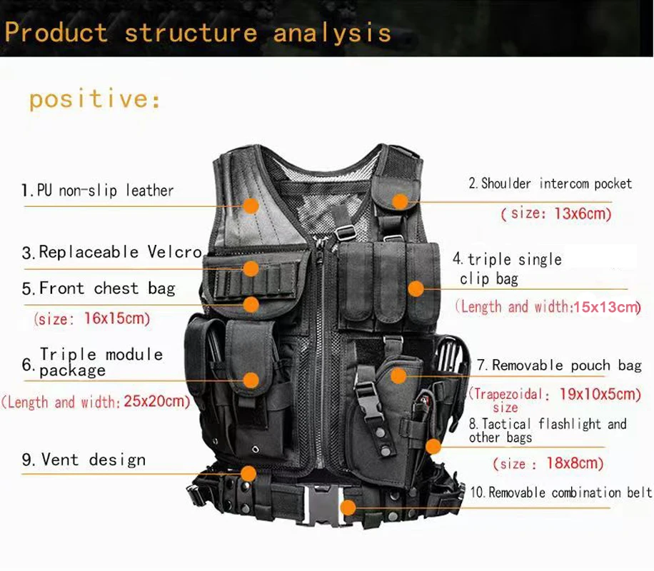 Adjustable Molle Tactical Vest - огляд і ціна Outdoor Hunting Fleece