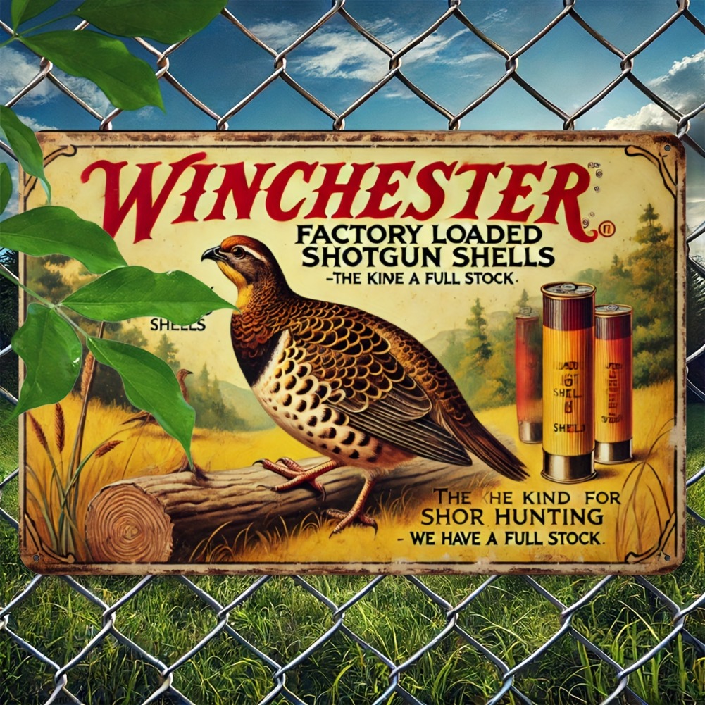 Tin Sign - Vintage Durable Met - огляд і ціна Hunting Quail