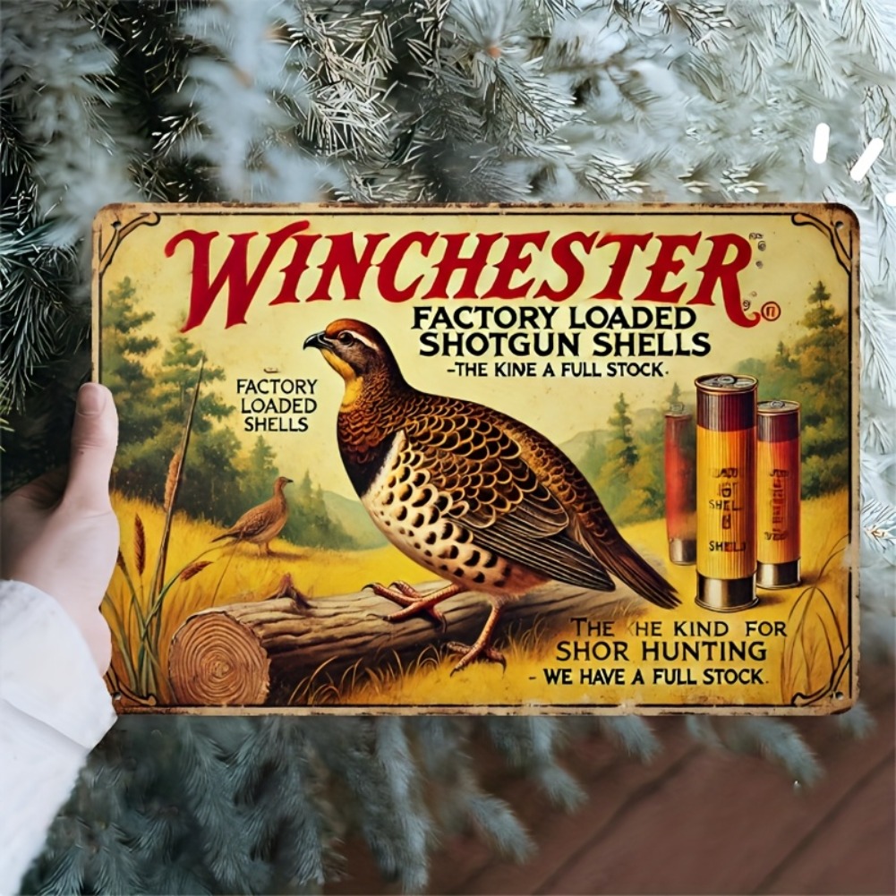 Tin Sign - Vintage Durable Met - огляд і ціна Hunting Quail