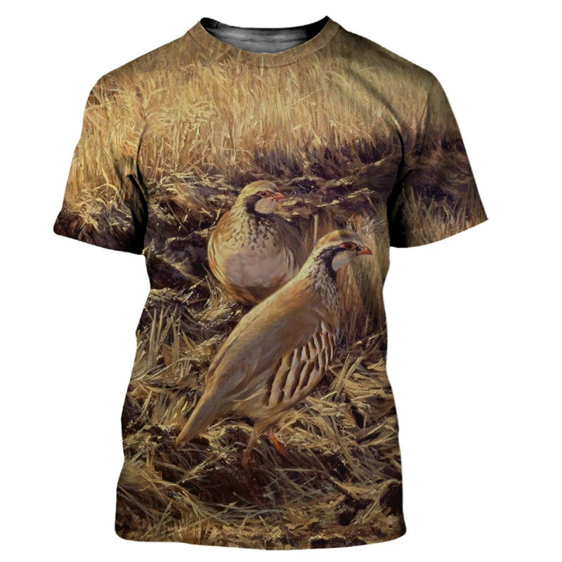 Animal Quail 3D Print T-shirt  - огляд і ціна Hunting Quail