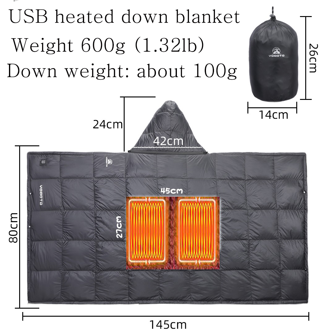 Down Camp Blanket Usb Heating  - огляд і ціна Outdoor Hunting Blanket