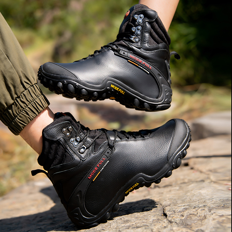 Cow Leather Men Winter Hiking  - огляд і ціна Outdoor Hunting Boots For Men
